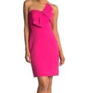 SAM EDELMAN Women's Size 12 Hot Pink Strapless Bow Dress, NWT - smoke free home